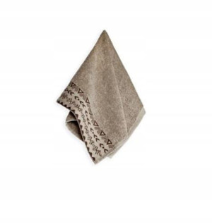 Ręcznik 30X50 Frotte 500g Orzechowy haft brązowy