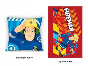 Ręcznik Strażak Sam 60x40+Poduszka Polar 40x40