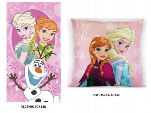 Ręcznik Elsa 75x150 +poduszka Elsa 40x40