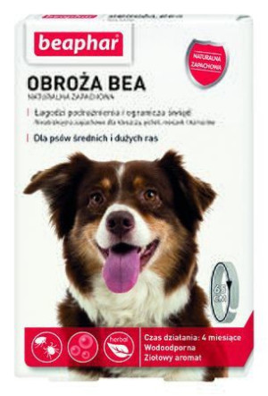 Beaphar Obroża Bea Naturalna Zapachowa Dla Średnich I Dużych Psów M/l