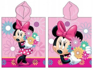 Ręcznik z kapturem Poncho MYSZKA MINNIE 50x115 Baw