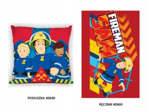 Ręcznik Strażak Sam 60x40+Poduszka Polar 40x40
