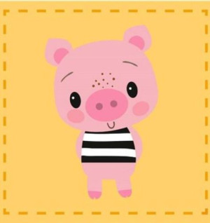 Ręcznik do przedszkola ŚWINKA 30X30 BAW 350gsm