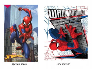 Koc Spiderman 130x170 +RĘCZNIK SPIDERMAN 65x35