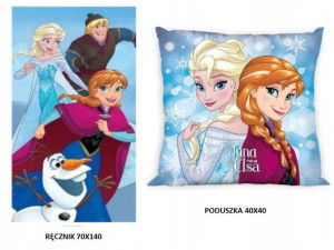 Poduszka Elsa POLAR 40X40 +RĘCZNIK 70x140 Elsa