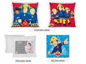 Poszewka 40x40+poduszka+ręcznik Mag Straża Sam