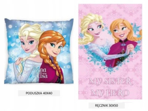 Ręcznik Kraina Lodu 30x50+poduszka Elsa Polar