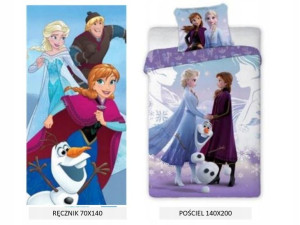 Pościel Elsa 160x200+70x80 +ręcznik 140x70 Elsa