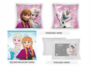 Poszewka Jasiek Elsa 40x40+poduszka+ręcznik Magicz