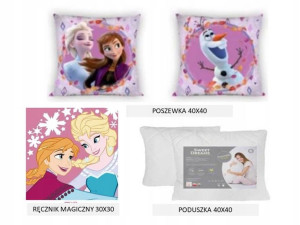 Poszewka Jasiek Elsa 40x40+poduszka+ręcznik Magicz