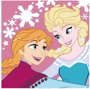 Ręcznik Magiczny Elsa 30x30 Frozen Kraina Lodu