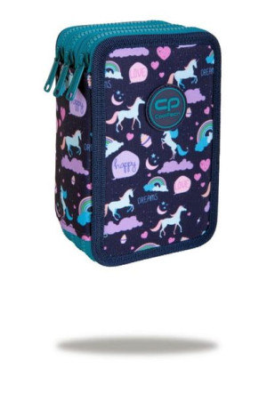 Piórnik potrójny z wyposażeniem Jumper 3 Happy unicorn E67549 CoolPack