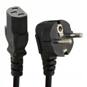 Kabel zasilania komputerowe 3m czarne