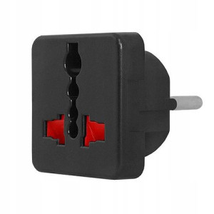 Adapter zasilania wtyk polski gniazdo uniwersalne