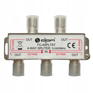 Spliter antenowy 4way SAT złącze F
