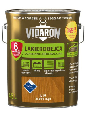 VIDARON Lakierobejca 4,5L ZŁOTY DĄB L19