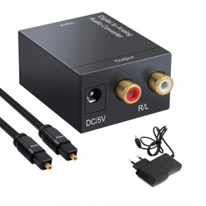 Konwerter Optyczny Toslink Coaxial Na Cinch Rca