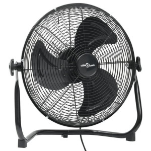 Emaga Wentylator podłogowy, 3 prędkości, 40 cm, 40 W, czarny