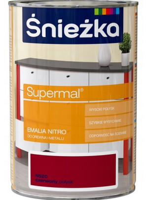 ŚNIEŻKA Emalia Nitro 1L Czerwony N520 POŁYSK