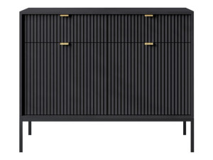 KOMODA z szufladami Nowellon czarna SZAFKA 104 cm