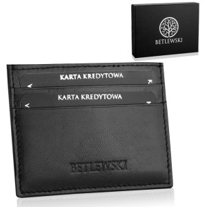 Małe Skórzane Etui Na Karty Dokumenty Betlewski