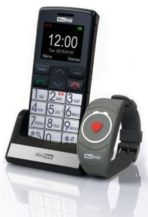 Telefon Dla Seniora Maxcom Mm715 + Bransoletka