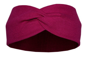 Opaska dziecięca turban na uszy bawełna fuksja 40/48