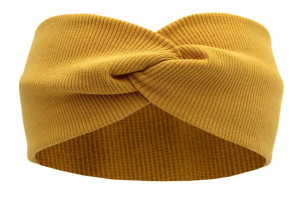 Opaska dziecięca turban na uszy bawełna miód 40/48