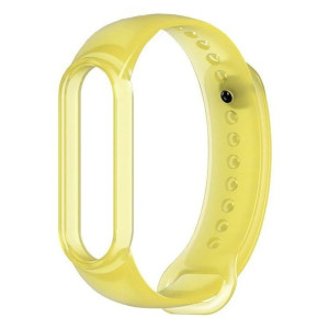 Silikonowa opaska pasek do Xiaomi Mi Band 5 / 6 / 7 żółty