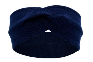 Opaska dziecięca turban na uszy bawełna granat 40/48