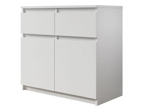 Biała KOMODA dwudrzwiowa SZAFKA Pateni 80 cm