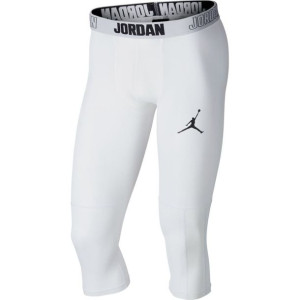 Męskie Spodnie Legginsy Air Jordan Dry 23 Alpha 3/4 białe - 892246-100