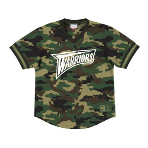 Koszulka Mitchell & Ness NBA Golden State Warriors Camo Mesh V-Neck