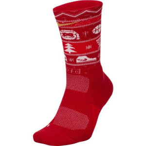 Skarpety sportowe do koszykówki Nike Elite Christmas - SX7866-687