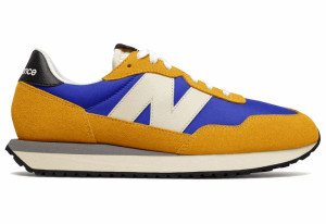 Buty męskie sportowe klasyczne New Balance żółto-niebieskie - MS237AA