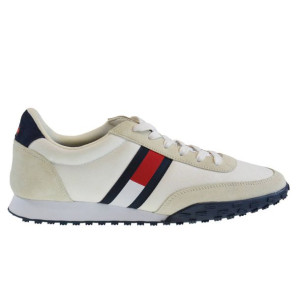 Buty męskie Tommy Hilfiger Low Profile Mix Runner Retro białe