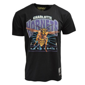 Koszulka Mitchell & Ness NBA Tee Charlotte Hornets Czarna T-Shirt