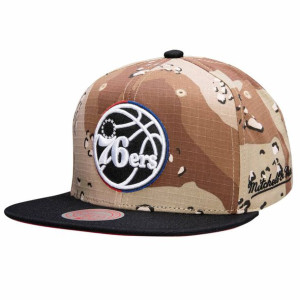 Czapka z daszkiem Mitchell & Ness NBA Choco Camo Snapback Philadelphia 76er