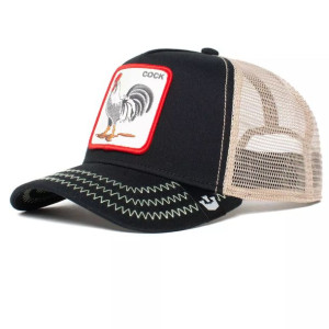 Czapka z daszkiem Goorin Bros. The Cock Black Kogut Trucker - 101-0378-BLK