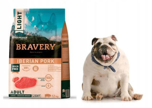Bravery sucha karma PREMIUM dla psa IBERYJSKA WIEPRZOWINA LIGHT 12kg