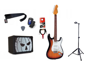 Gitara Elektryczna + Wzmacniacz 3w Kabel Zestaw