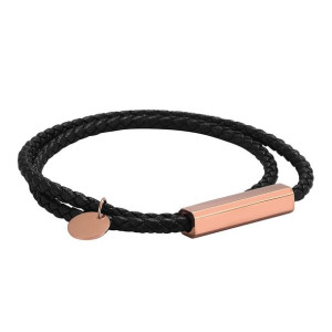 Bransoletka Uniwersalna Unisex Podwójna - Czarna