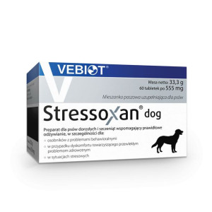 Stressoxan Dog Preparat Dla Psów z Problemami Behawioralnymi 60 Tabletek