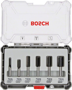 Bosch Zestaw 6 Frezów Z Prostym Trzpieniem 8mm