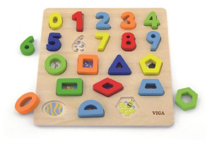 Viga 50119 Puzzle Sorter Kształtów Cyfry Kształty