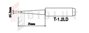 Grot T-1.2LD DŁUTO płaski długi do stacji YIHUA PT WEP