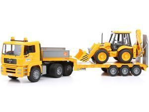 Bruder 02776 Man Z Naczepą I Koparką Jcb