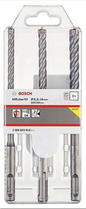 Zestaw 3-częściowy Wierteł Sds-plus-5x Bosch