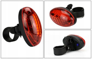 lampa tylna na rower bagażnik ostrzegawcza
