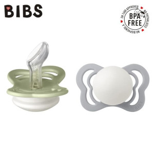 Bibs Couture 2-Pack Sage Glow & Cloud Glow S Smoczek Anatomiczny Silikonowy
